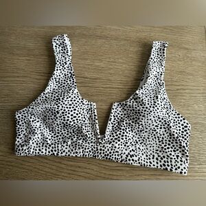 Spotted Black and White Bikini Top